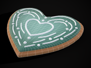 Heart Within A Heart Swirl Cookies 3D Модель
