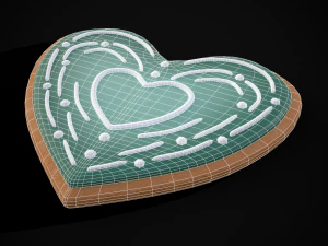 Biscoitos de redemoinho de cora&ccedil;&atilde;o dentro de um cora&ccedil;&atilde;o Modelo 3D