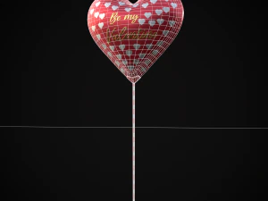 Be My Valentine Heart Balloon 3D Model