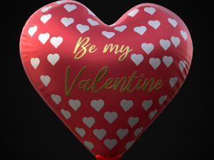 Be My Valentine Heart Balloon Modelo 3D