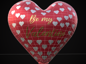 Be My Valentine Heart Balloon Modelo 3D