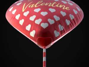 Be My Valentine Heart Balloon 3D Model