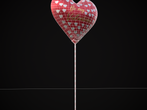 Be My Valentine Heart Balloon Modelo 3D
