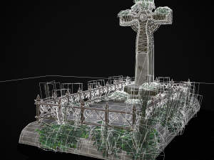 Moss Stone Surface Burial Vault 3D मॉडल