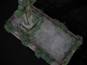 Moss Stone Surface Burial Vault 3D मॉडल