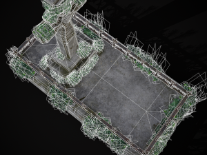 Moss Stone Surface Burial Vault 3D मॉडल