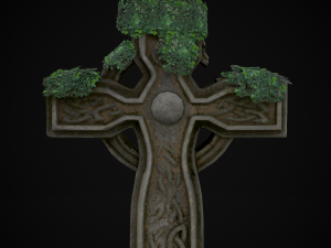Moss Stone Surface Burial Vault 3D मॉडल