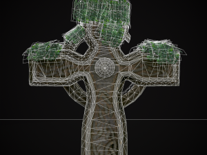 Moss Stone Surface Burial Vault 3D मॉडल