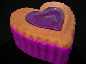 Valentines Jelly Heart Pastry Modelo 3D