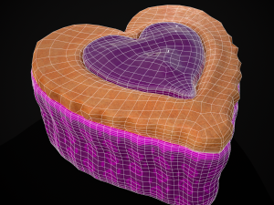 Valentines Jelly Heart Pastry 3D Модель