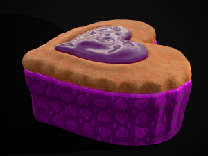 Valentines Jelly Heart Pastry 3D Модель