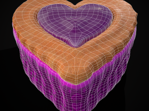 Valentines Jelly Heart Pastry 3D Модель