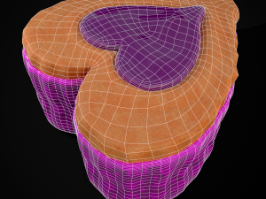Valentines Jelly Heart Pastry 3D Модель