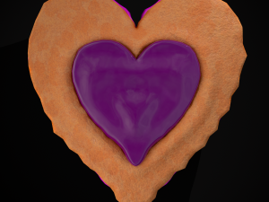 Valentines Jelly Heart Pastry 3D Модель
