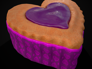 Valentines Jelly Heart Pastry 3D Модель