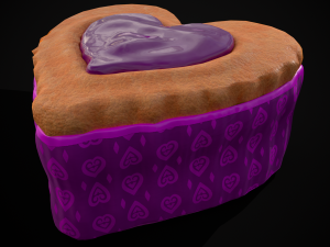 Valentines Jelly Heart Pastry 3D Модель