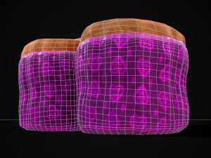 Valentines Jelly Heart Pastry 3D Модель