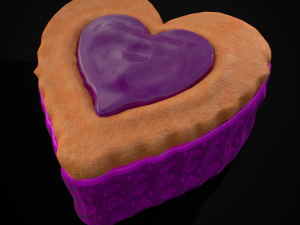 Valentines Jelly Heart Pastry 3D Модель
