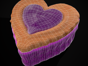 Valentines Jelly Heart Pastry 3D Модель