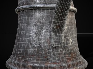 Worn Decorated Pewter Flagon 3D-Modell