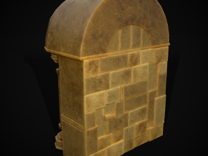 Limestone Ornamented Fire bowl 3D 모델