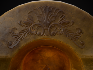 Limestone Ornamented Fire bowl 3D 모델