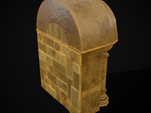Limestone Ornamented Fire bowl 3D 모델