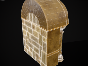 Limestone Ornamented Fire bowl 3D 모델