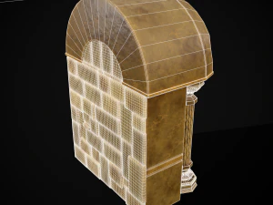 Limestone Ornamented Fire bowl 3D Model