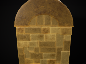 Limestone Ornamented Fire bowl 3D 모델
