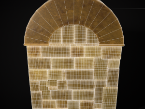 Limestone Ornamented Fire bowl 3D 모델