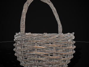Wooden Root Basket model 3Dモデル