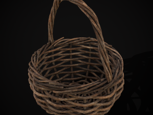 Wooden Root Basket model 3Dモデル