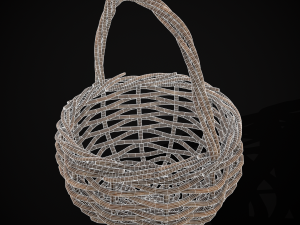 Wooden Root Basket model 3Dモデル