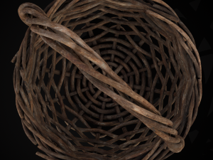 Wooden Root Basket model 3Dモデル