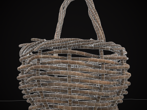 Wooden Root Basket model 3Dモデル