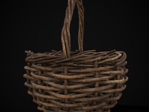 Wooden Root Basket model 3Dモデル