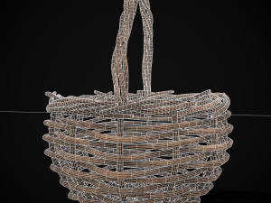 Wooden Root Basket model 3Dモデル