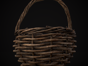 Wooden Root Basket model 3Dモデル