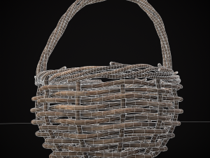 Wooden Root Basket model 3Dモデル