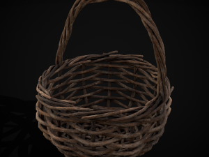 Wooden Root Basket model 3Dモデル