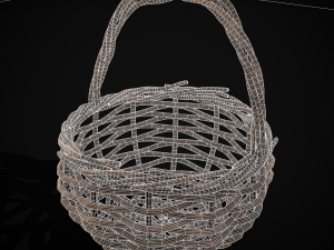 Wooden Root Basket model 3Dモデル