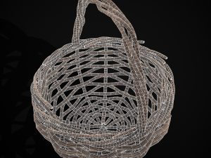 Wooden Root Basket model 3Dモデル