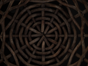 Wooden Root Basket model 3Dモデル