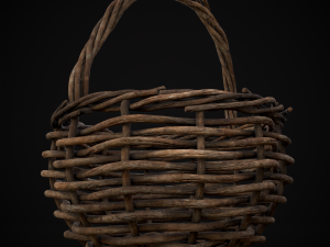 Wooden Root Basket model 3Dモデル