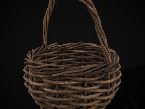 Wooden Root Basket model 3Dモデル