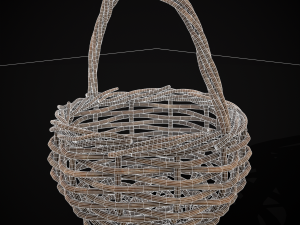 Wooden Root Basket model 3Dモデル