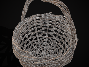 Wooden Root Basket model 3Dモデル
