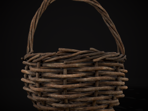 Wooden Root Basket model 3Dモデル