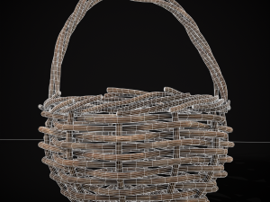 Wooden Root Basket model 3Dモデル